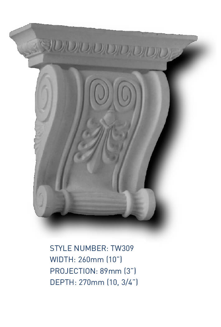 Corbel TW309 - Thomas & Wilson London Cornicing Coving Plasterwork