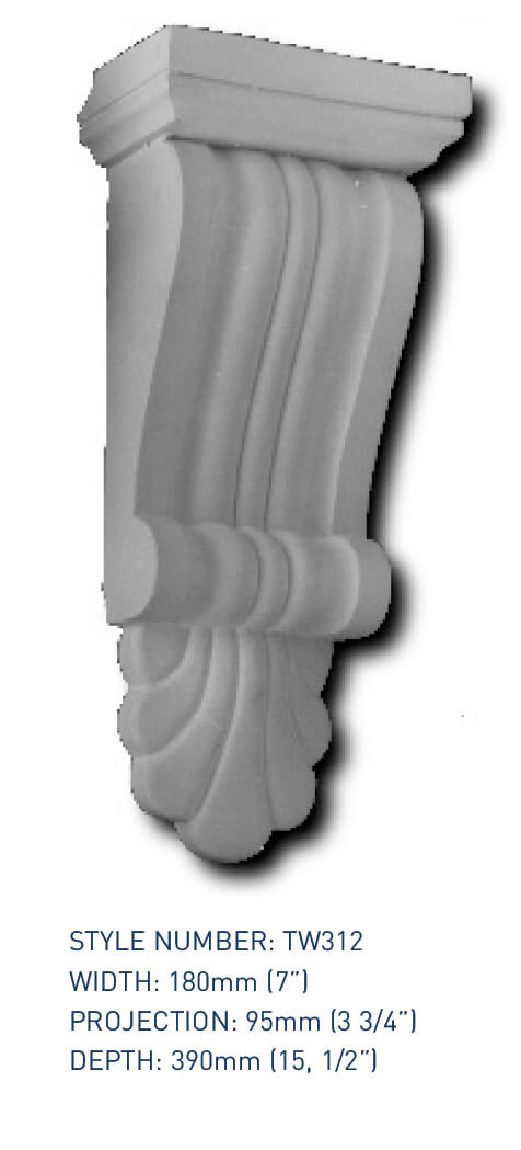 Corbel TW312 - Thomas & Wilson London Cornicing Coving Plasterwork