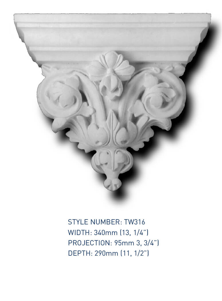 Corbel TW316 - Thomas & Wilson London Cornicing Coving Plasterwork