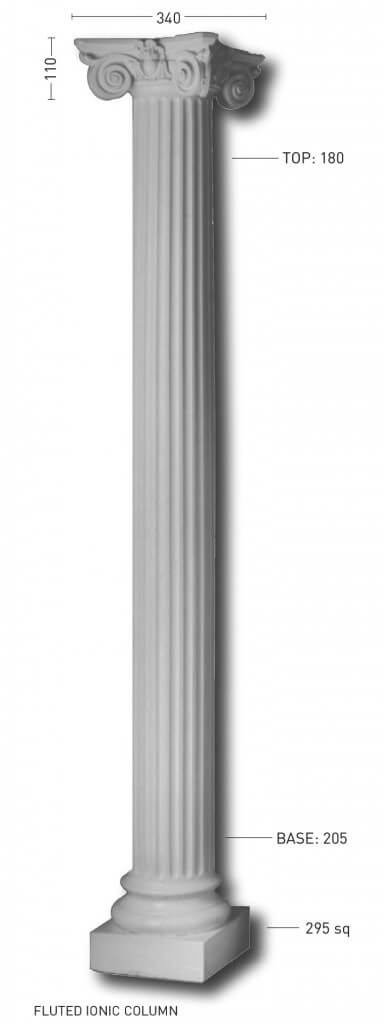 Thomas Wilson Fluted Ionic Column - Thomas & Wilson London Cornicing Coving Plasterwork