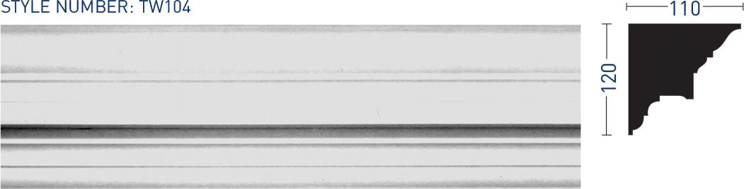 Plain Cornice TW104 - Thomas & Wilson London Cornicing Coving Plasterwork