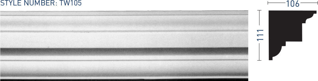 Plain Cornice TW105 - Thomas & Wilson London Cornicing Coving Plasterwork