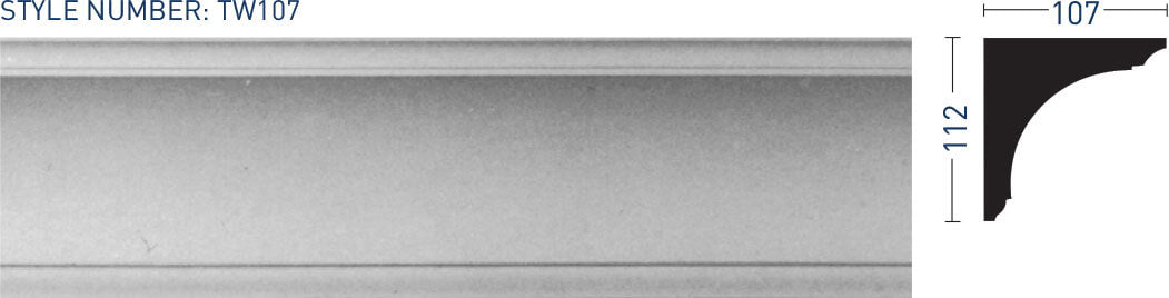 Plain Cornice TW107 - Thomas & Wilson London Cornicing Coving Plasterwork