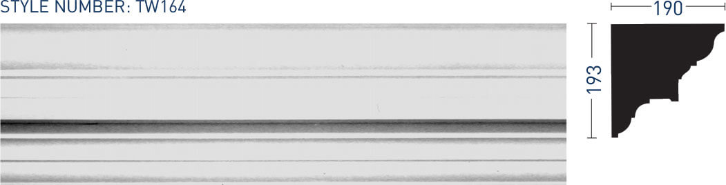 Plain Cornice TW164 - Thomas & Wilson London Cornicing Coving Plasterwork