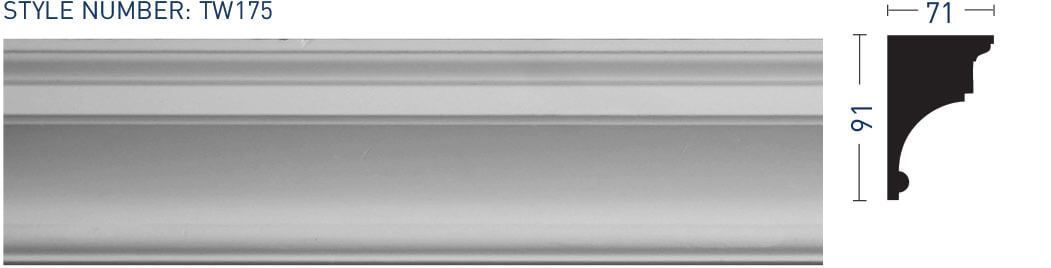 Plain Cornice TW175 - Thomas & Wilson London Cornicing Coving Plasterwork