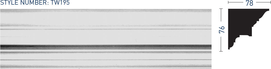 Plain Cornice TW195 - Thomas & Wilson London Cornicing Coving Plasterwork