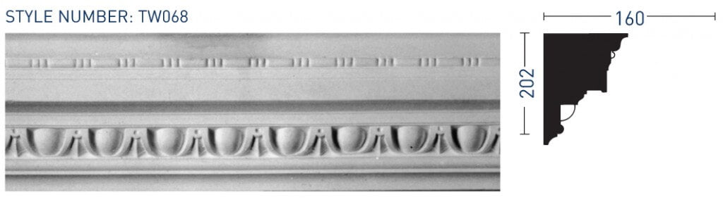 Enriched Cornice TW068 - Thomas & Wilson London Cornicing Coving Plasterwork