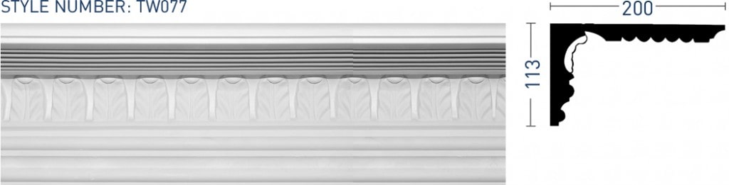 Enriched Cornice TW077 - Thomas & Wilson London Cornicing Coving Plasterwork