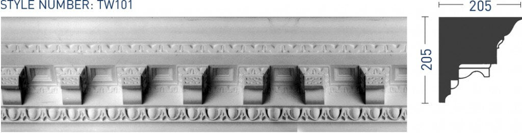 Enriched Cornice TW101 - Thomas & Wilson London Cornicing Coving Plasterwork