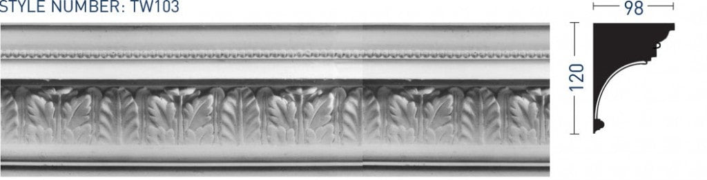 Enriched Cornice TW103 - Thomas & Wilson London Cornicing Coving Plasterwork