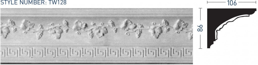 Enriched Cornice TW128 - Thomas & Wilson London Cornicing Coving Plasterwork