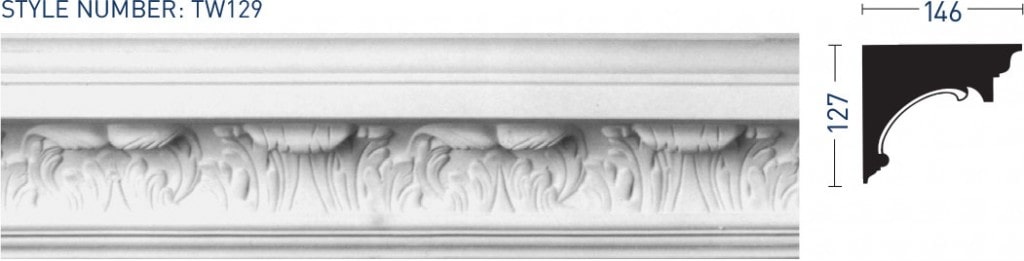 Enriched Cornice TW129 - Thomas & Wilson London Cornicing Coving Plasterwork