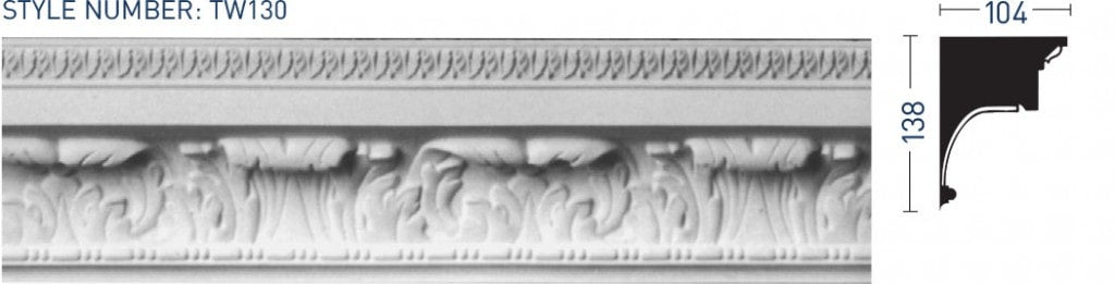 Enriched Cornice TW130 - Thomas & Wilson London Cornicing Coving Plasterwork