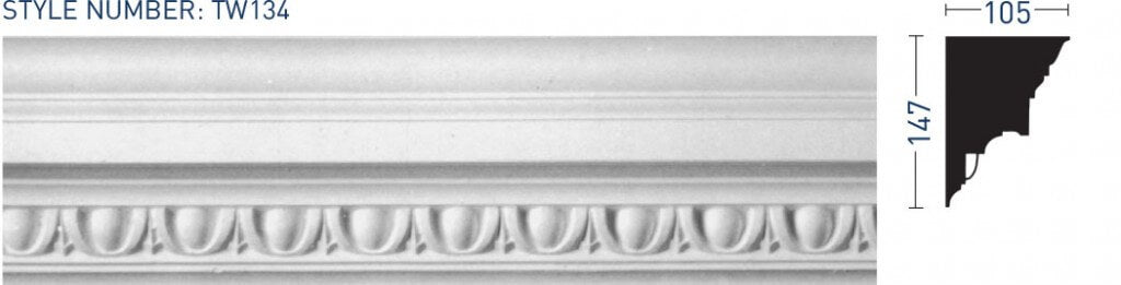 Enriched Cornice TW134 - Thomas & Wilson London Cornicing Coving Plasterwork