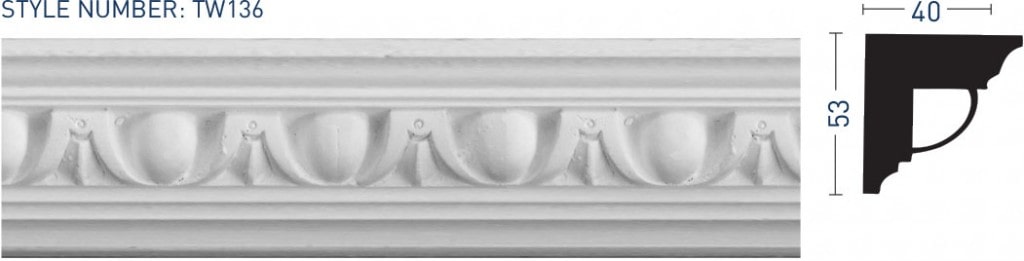 Enriched Cornice TW136 - Thomas & Wilson London Cornicing Coving Plasterwork