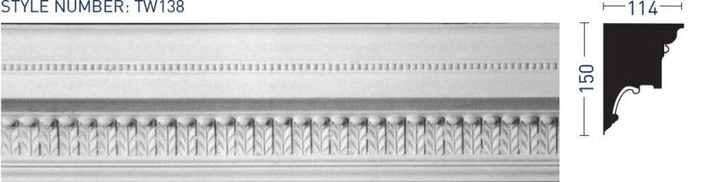 Enriched Cornice TW138 - Thomas & Wilson London Cornicing Coving Plasterwork