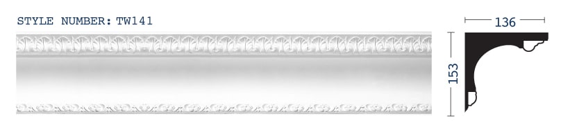 Enriched Cornice TW141 - Thomas & Wilson London Cornicing Coving Plasterwork