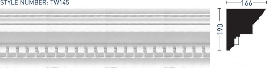 Enriched Cornice TW145 - Thomas & Wilson London Cornicing Coving Plasterwork