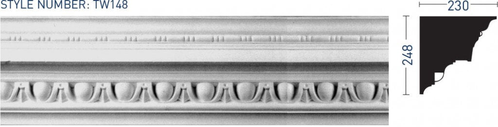 Enriched Cornice TW148 - Thomas & Wilson London Cornicing Coving Plasterwork