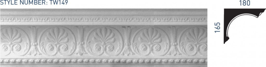 Enriched Cornice TW149 - Thomas & Wilson London Cornicing Coving Plasterwork