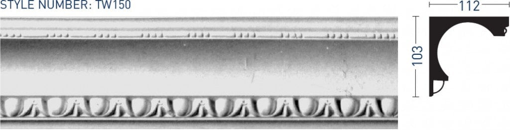 Enriched Cornice TW150 - Thomas & Wilson London Cornicing Coving Plasterwork