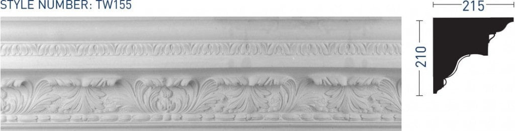 Enriched Cornice TW155 - Thomas & Wilson London Cornicing Coving Plasterwork