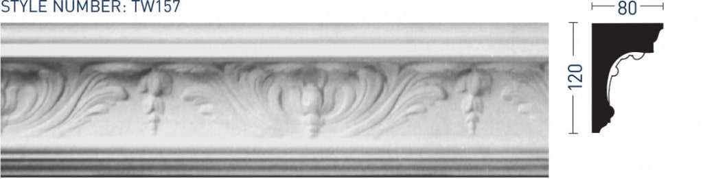 Enriched Cornice TW157 - Thomas & Wilson London Cornicing Coving Plasterwork