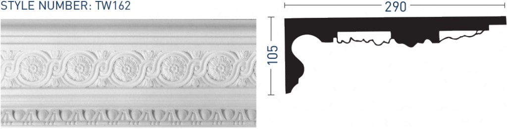 Enriched Cornice TW162 - Thomas & Wilson London Cornicing Coving Plasterwork