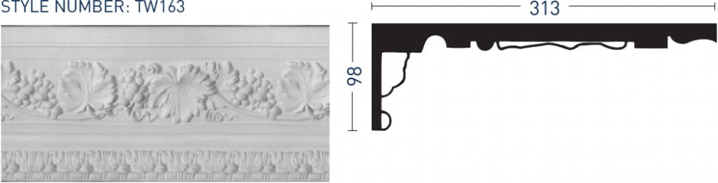 Enriched Cornice TW163 - Thomas & Wilson London Cornicing Coving Plasterwork