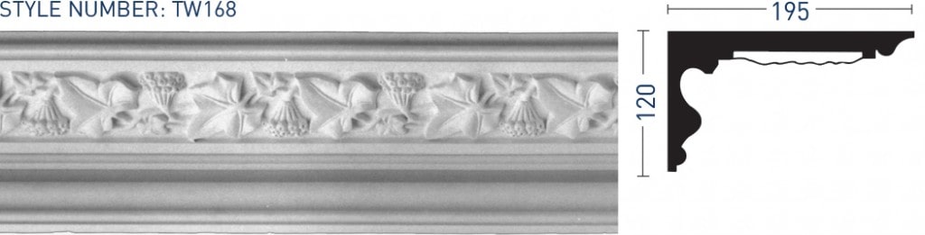 Enriched Cornice TW168 - Thomas & Wilson London Cornicing Coving Plasterwork
