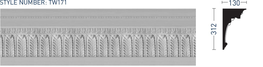 Enriched Cornice TW171 - Thomas & Wilson London Cornicing Coving Plasterwork