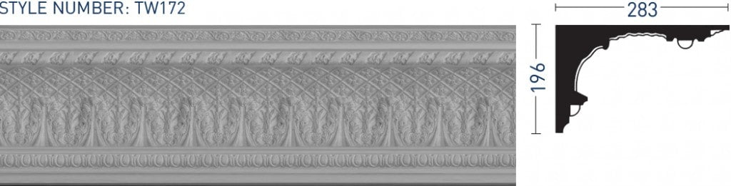 Enriched Cornice TW172 - Thomas & Wilson London Cornicing Coving Plasterwork