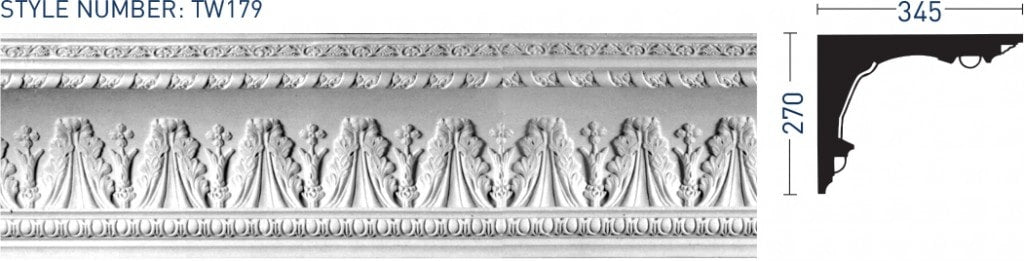 Enriched Cornice TW179 - Thomas & Wilson London Cornicing Coving Plasterwork