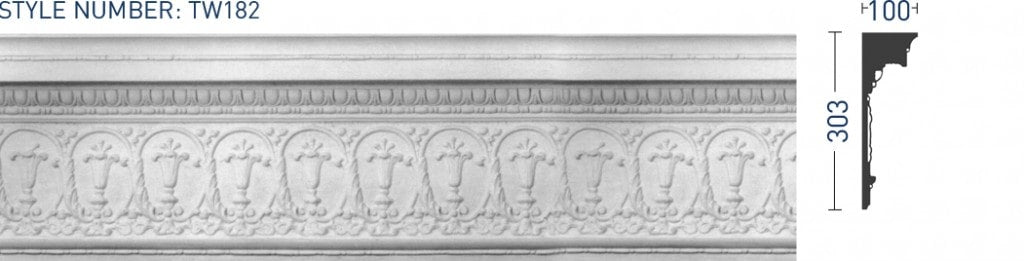 Enriched Cornice TW182 - Thomas & Wilson London Cornicing Coving Plasterwork