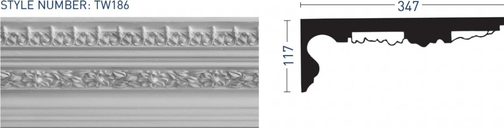 Enriched Cornice TW186 - Thomas & Wilson London Cornicing Coving Plasterwork