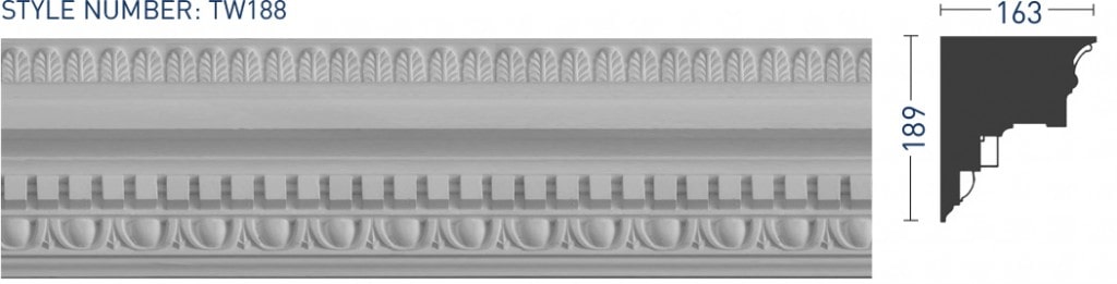 Enriched Cornice TW188 - Thomas & Wilson London Cornicing Coving Plasterwork