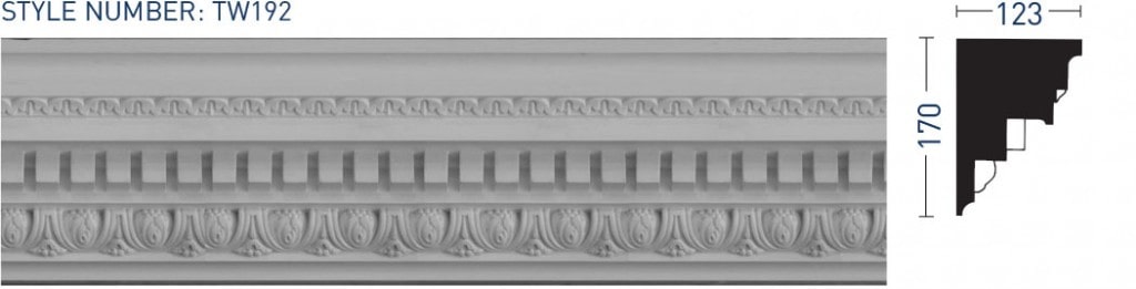 Enriched Cornice TW192 - Thomas & Wilson London Cornicing Coving Plasterwork