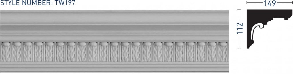 Enriched Cornice TW197 - Thomas & Wilson London Cornicing Coving Plasterwork