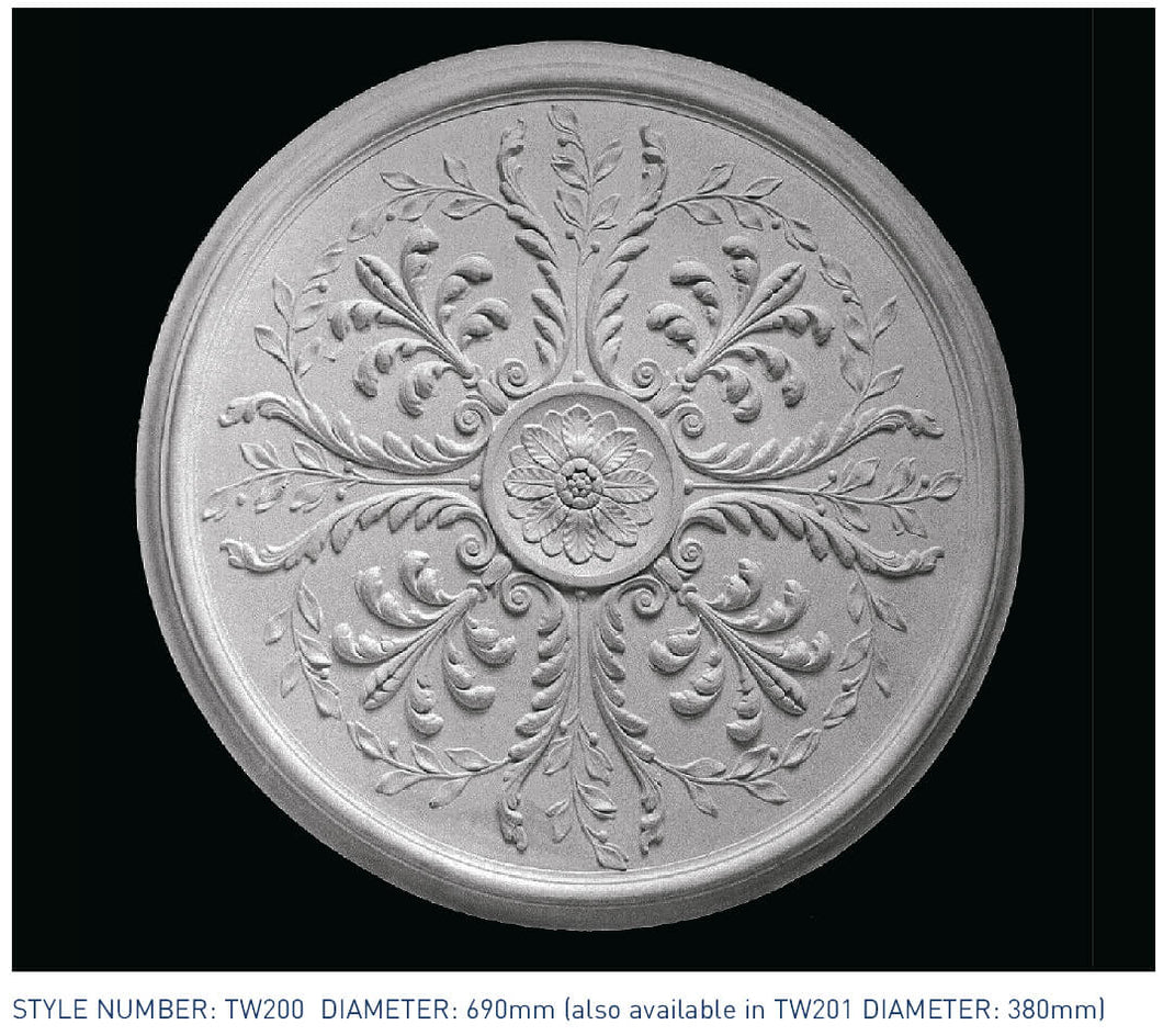 Ceiling Centre TW200 - Thomas & Wilson London Cornicing Coving Plasterwork