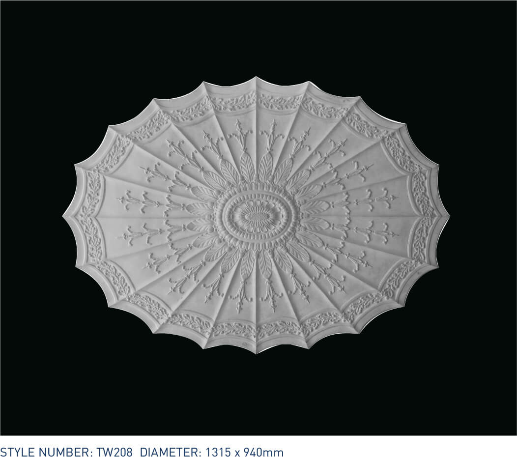 Ceiling Centre TW208 - Thomas & Wilson London Cornicing Coving Plasterwork