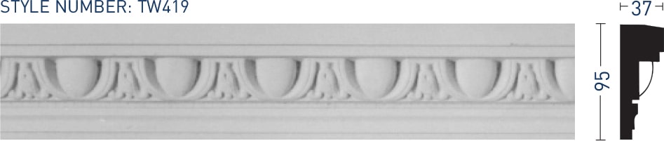 Panel Moulding TW419 - Thomas & Wilson London Cornicing Coving Plasterwork
