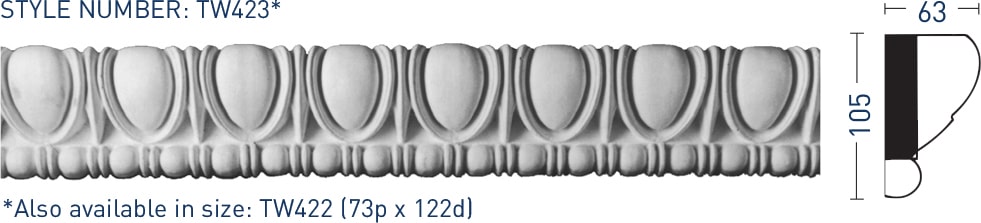 Panel Moulding TW423 - Thomas & Wilson London Cornicing Coving Plasterwork
