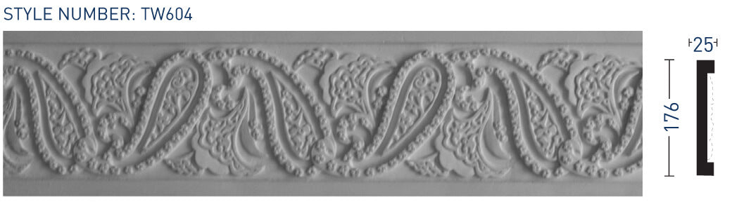 Wall Frieze TW604 - Thomas & Wilson London Cornicing Coving Plasterwork